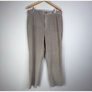 Brooks Brothers Hudson Men Flat Front Chino Corduroy Pants 36x32 Beige